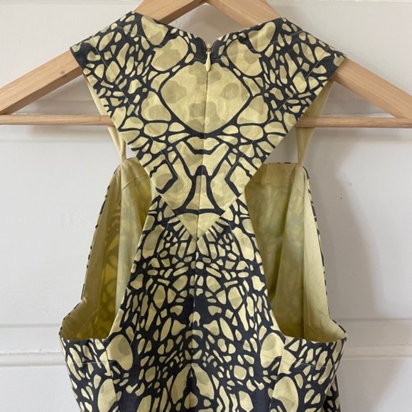 Cotton Midi Dress in Yellow/Gray by Fish Fry, XS, Racerback - Picture 2 of 8